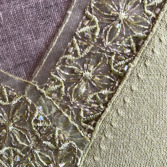 Vintage Dillard’s Intuitions Sweater, V-Neck Pullover, Size Small, Lace & Beads - Picture 7 of 11